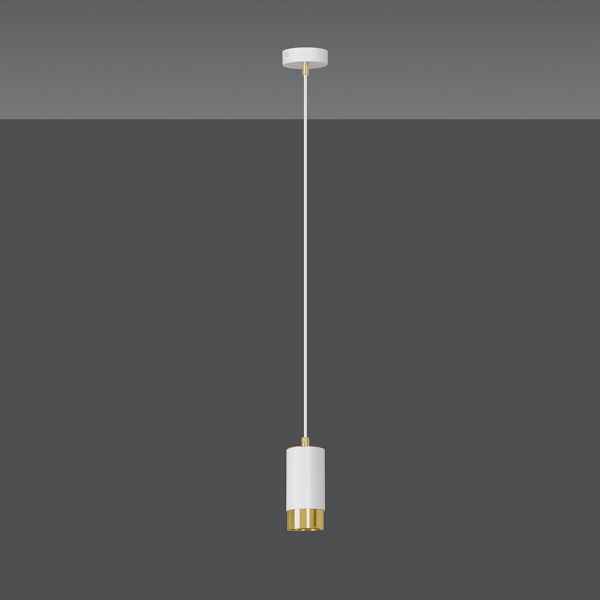 Lampa wisząca FUMIKO 1 WH/GOLD - Emibig