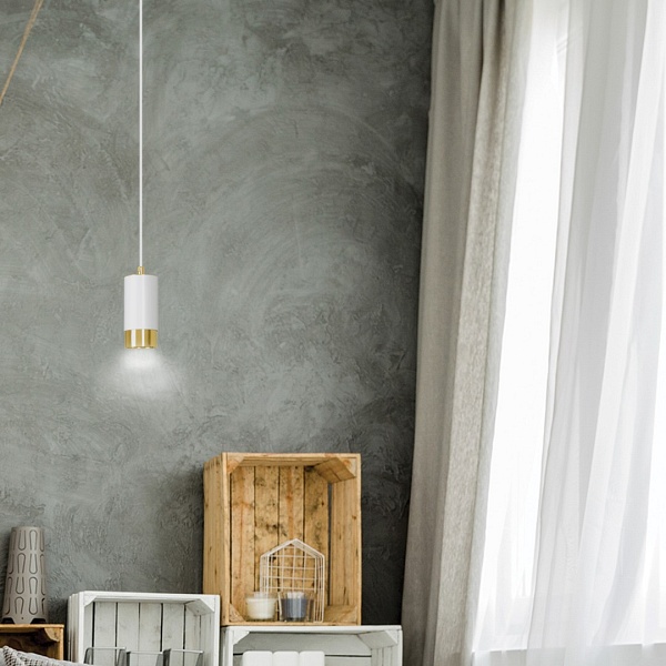 Lampa wisząca FUMIKO 1 WH/GOLD