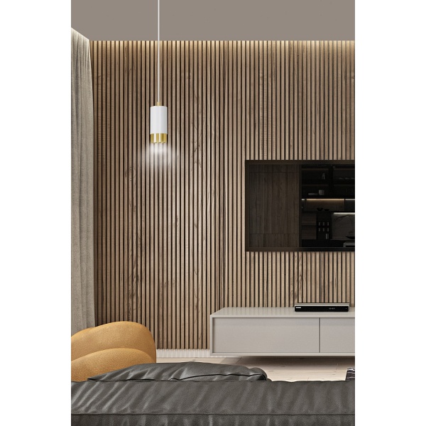 Lampa wisząca FUMIKO 1 WH/GOLD