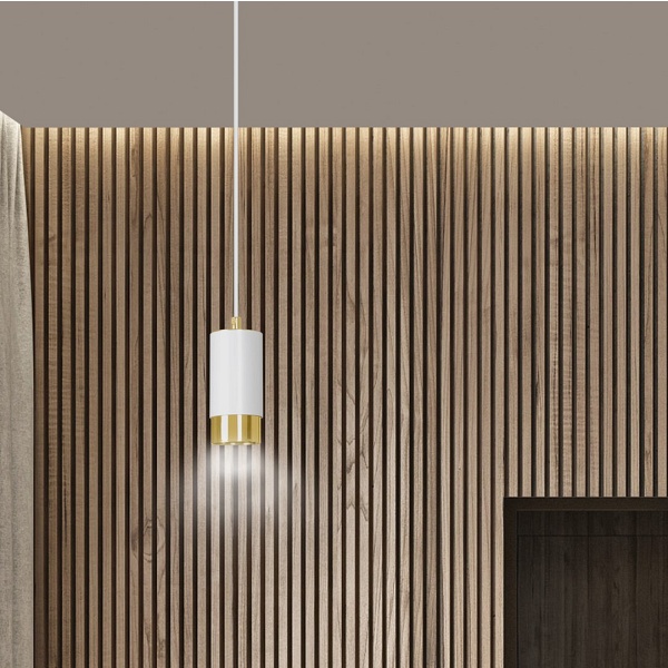 Lampa wisząca FUMIKO 1 WH/GOLD