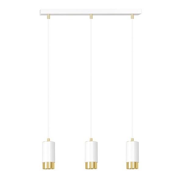 Lampa wisząca FUMIKO 3 WH/GOLD