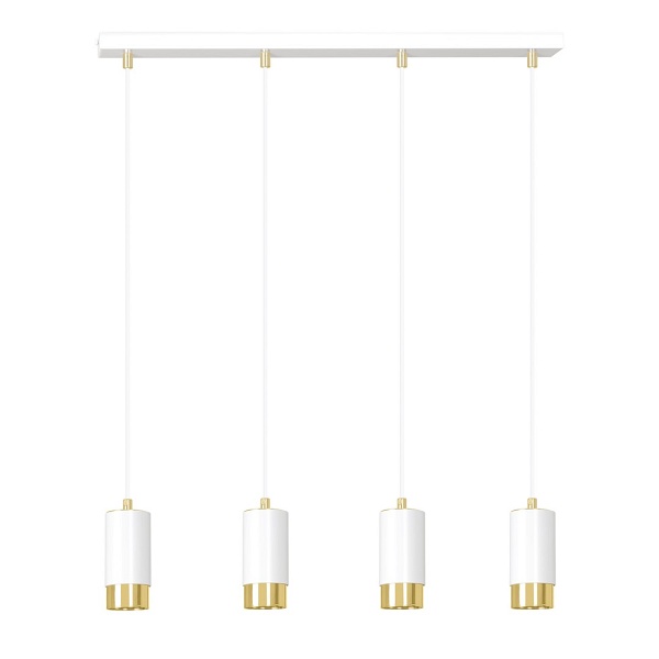Lampa wisząca FUMIKO 4 WH/GOLD