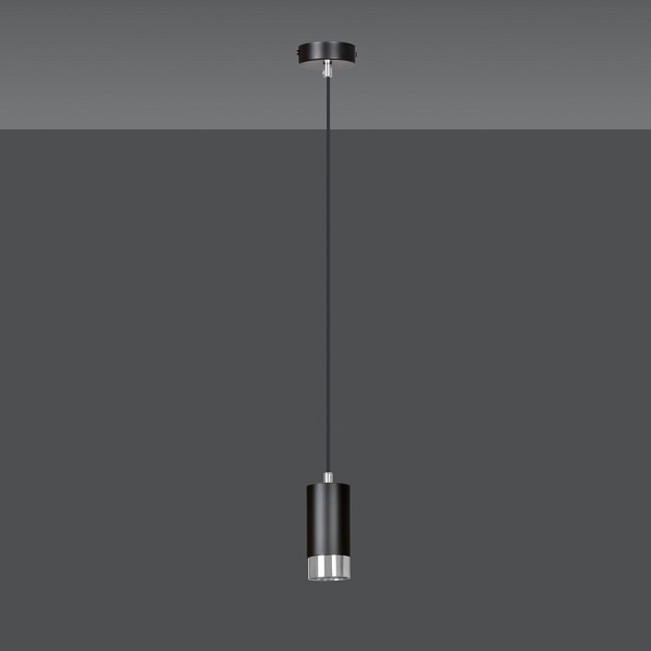 Lampa wisząca FUMIKO 1 BL/CHROME - Emibig