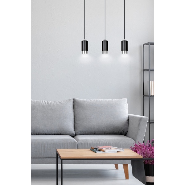 Lampa wisząca FUMIKO 3 BL/CHROME