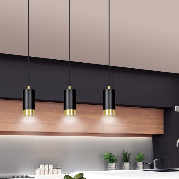 Lampa wisząca FUMIKO 3 BL/GOLD