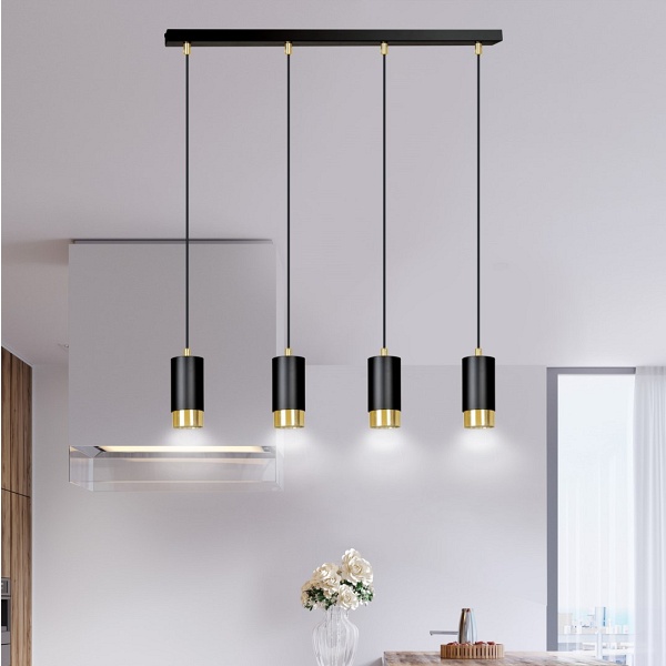 Lampa wisząca FUMIKO 4 BL/GOLD