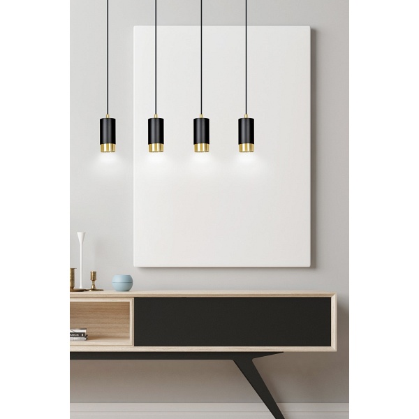 Lampa wisząca FUMIKO 4 BL/GOLD