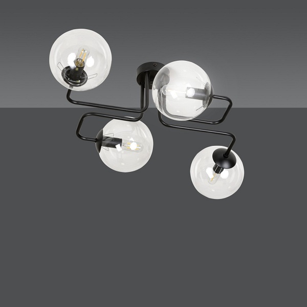 Lampa sufitowa BRENDI 4 BL TRANSPARENT - Emibig