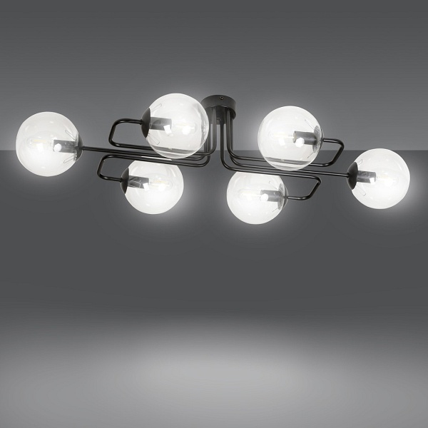 Lampa sufitowa BRENDI 6A BL TRANSPARENT