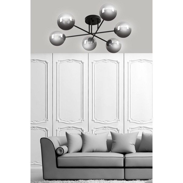 Lampa sufitowa BRENDI 6B BL GRAFIT