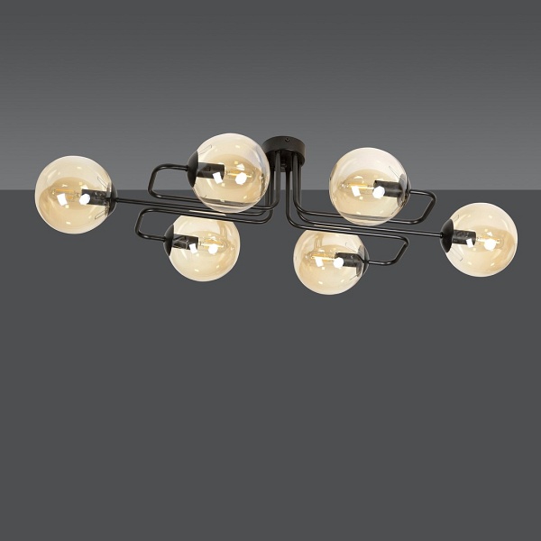 Lampa sufitowa BRENDI 6A BL MIODOWY - Emibig