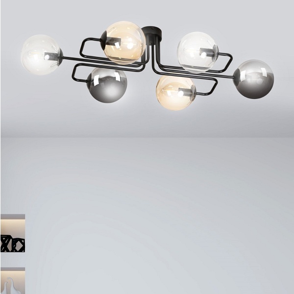 Lampa sufitowa BRENDI 6A BL MIX 1