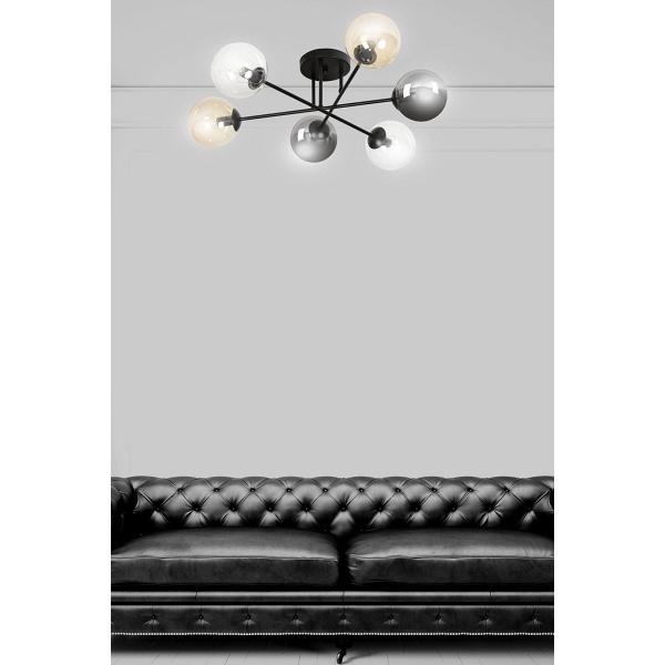 Lampa sufitowa BRENDI 6B BL MIX 2