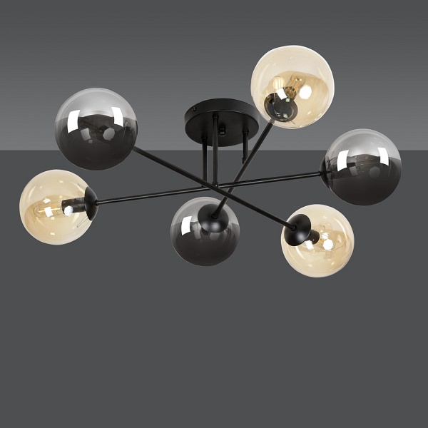 Lampa sufitowa BRENDI 6B BL MIX 3 - Emibig