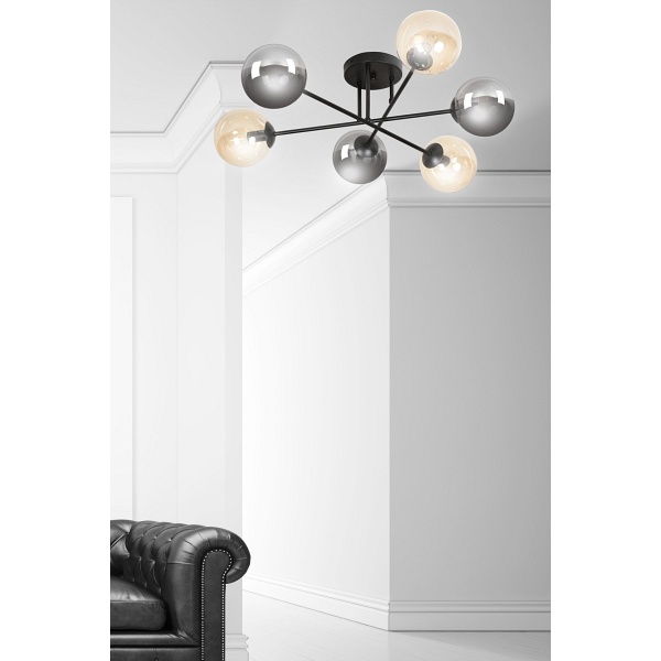 Lampa sufitowa BRENDI 6B BL MIX 3