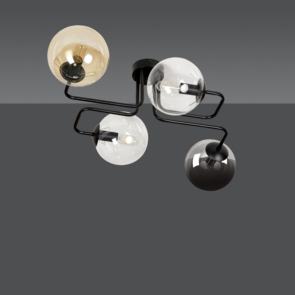 Lampa sufitowa BRENDI 4 BL MIX 1 - Emibig