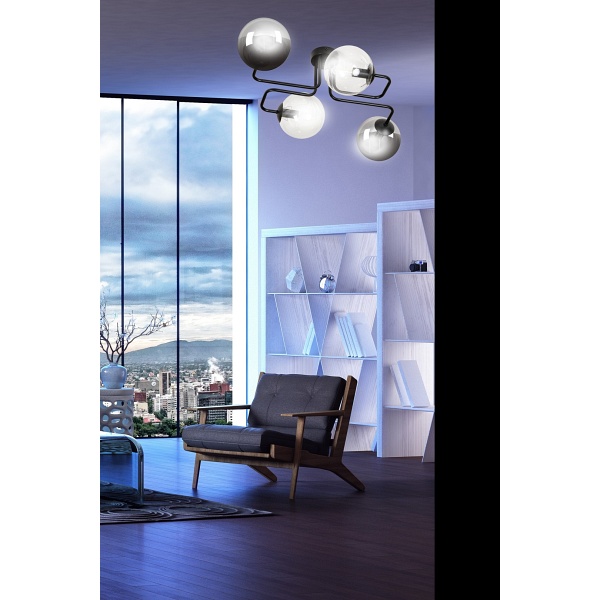 Lampa sufitowa BRENDI 4 BL MIX 3 - Emibig