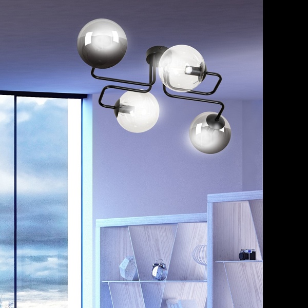 Lampa sufitowa BRENDI 4 BL MIX 3 - Emibig