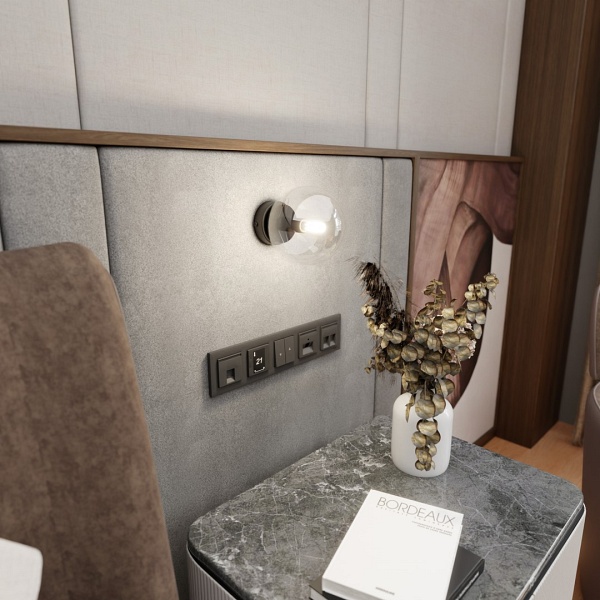 Kinkiet ROSSI K1 BL TRANSPARENT