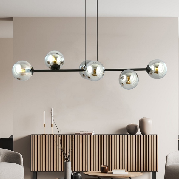 Lampa wisząca ROSSI 6 BL GRAFIT - Emibig