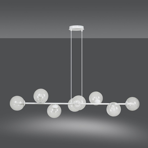 Lampa wisząca ROSSI 8 WH TRANSPARENT - Emibig