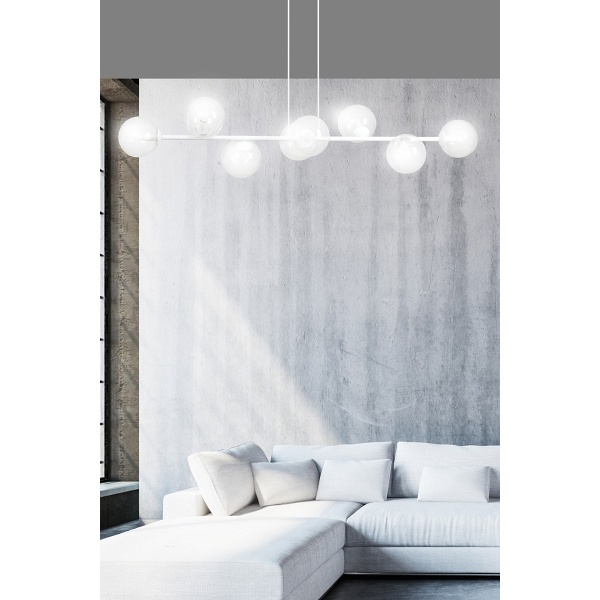 Lampa wisząca ROSSI 8 WH TRANSPARENT