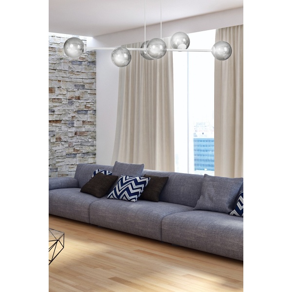 Lampa wisząca ROSSI 6 WH GRAFIT