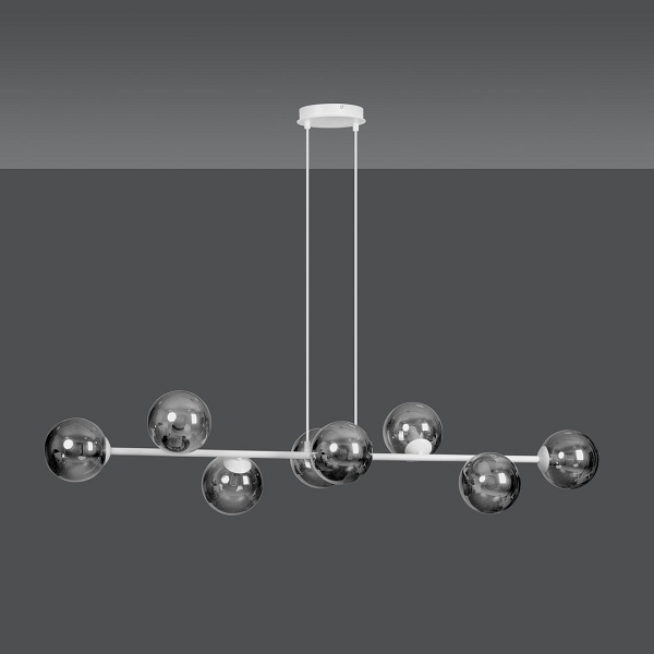 Lampa wisząca ROSSI 8 WH GRAFIT - Emibig
