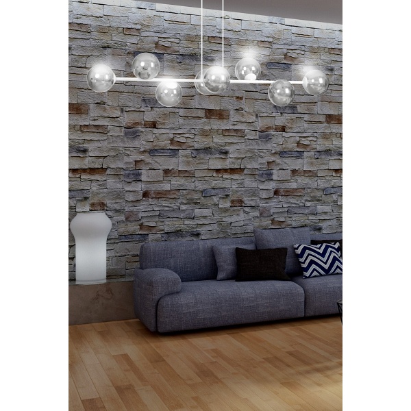 Lampa wisząca ROSSI 8 WH GRAFIT