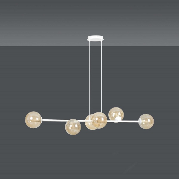 Lampa wisząca ROSSI 6 WH MIODOWY - Emibig