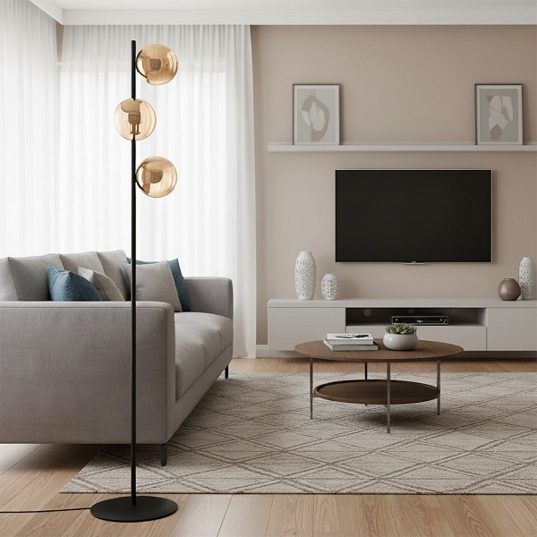 Lampa podłogowa ROSSI LP3 MIODOWY - Emibig