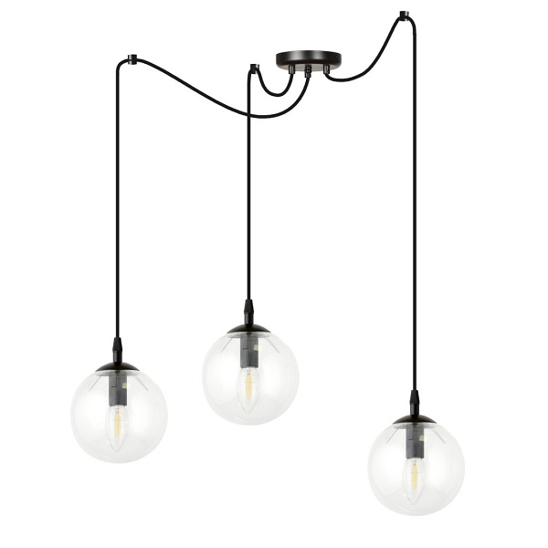 Lampa wisząca GIGI 3 BL TRANSPARENT - Emibig