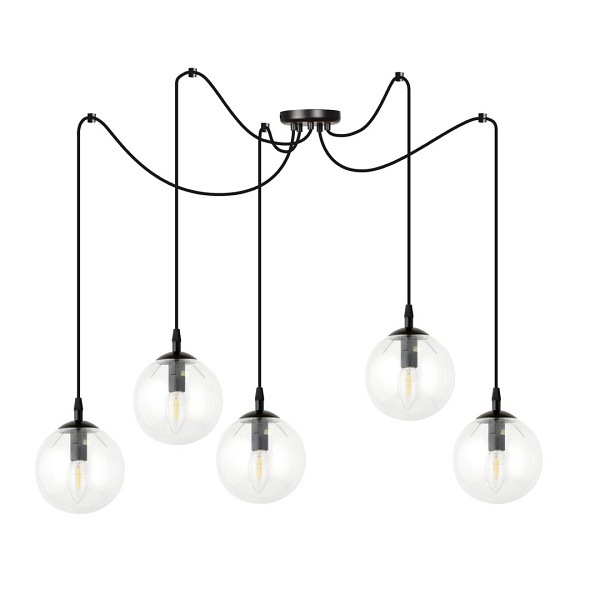 Lampa wisząca GIGI 5 BL TRANSPARENT - Emibig