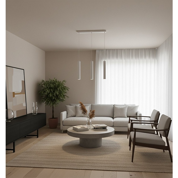 Lampa wisząca LUNA 3 WHITE - Emibig