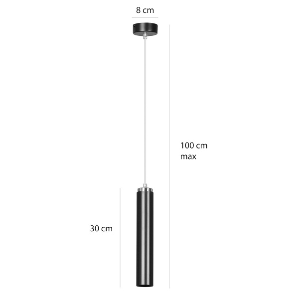 Lampa wisząca LUNA 1 BLACK - Emibig