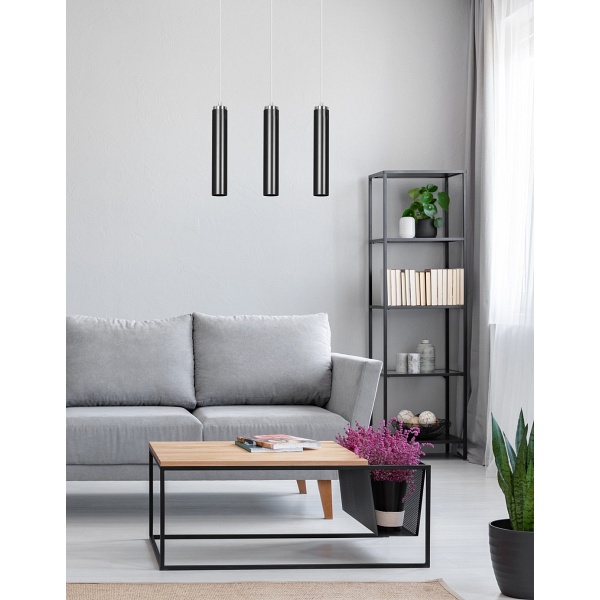 Lampa wisząca LUNA 3 BLACK - Emibig