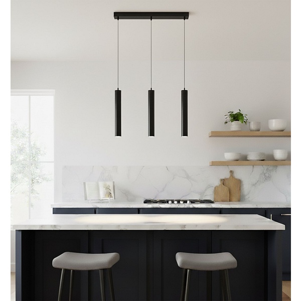 Lampa wisząca LUNA 3 BLACK - Emibig