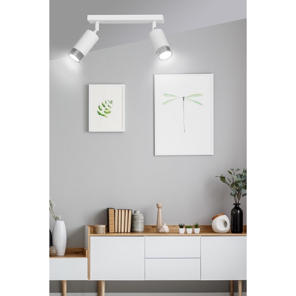 Lampa sufitowa HIRO 2 WH/CHROME