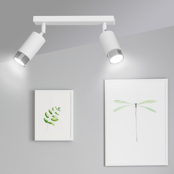 Lampa sufitowa HIRO 2 WH/CHROME