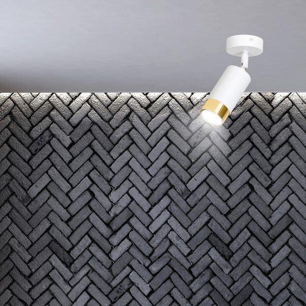 Lampa sufitowa HIRO 1 WH/GOLD