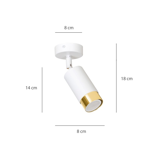 Lampa sufitowa HIRO 1 WH/GOLD