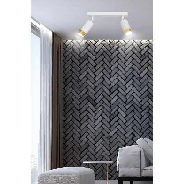 Lampa sufitowa HIRO 2 WH/GOLD