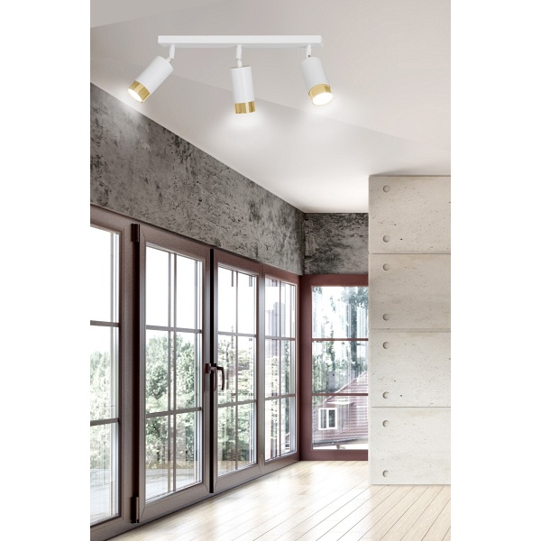 Lampa sufitowa HIRO 3 WH/GOLD