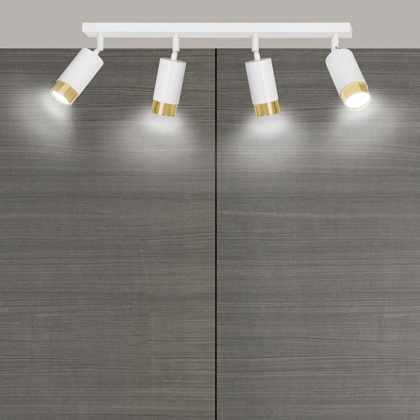 Lampa sufitowa HIRO 4 WH/GOLD