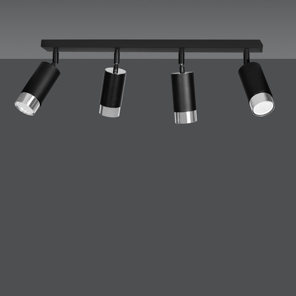 Lampa sufitowa HIRO 4 BL/CHROME - Emibig