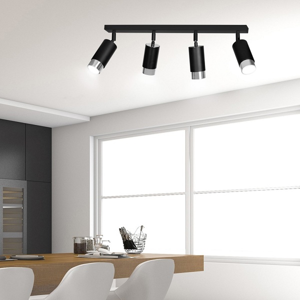 Lampa sufitowa HIRO 4 BL/CHROME