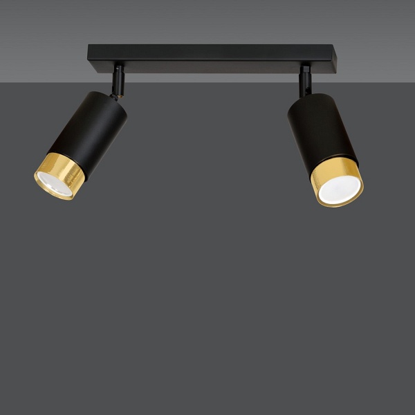 Lampa sufitowa HIRO 2 BL/GOLD - Emibig