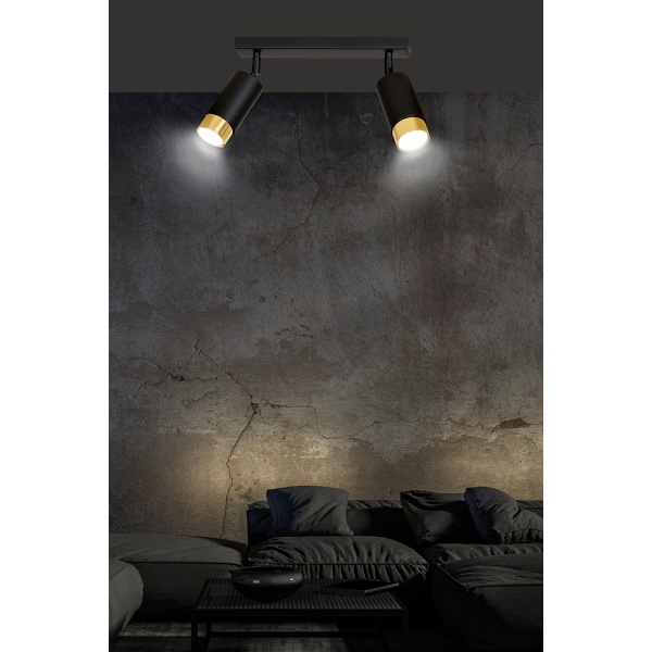 Lampa sufitowa HIRO 2 BL/GOLD