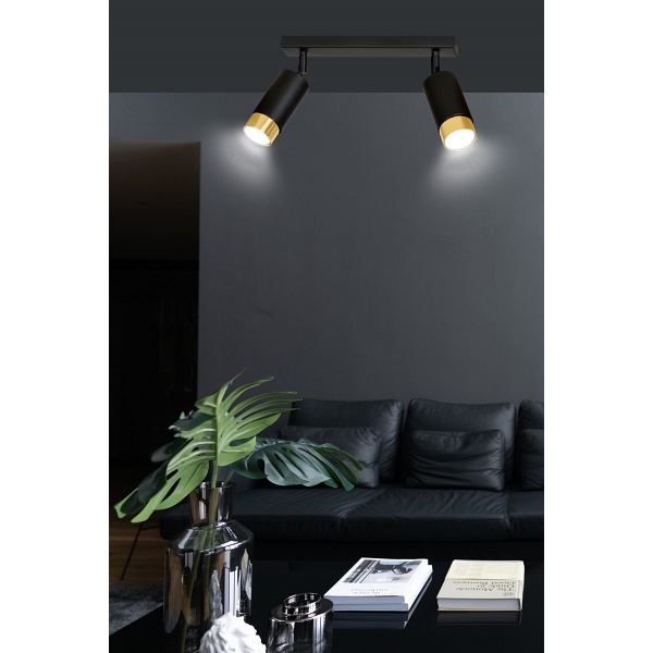 Lampa sufitowa HIRO 2 BL/GOLD