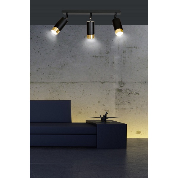 Lampa sufitowa HIRO 3 BL/GOLD